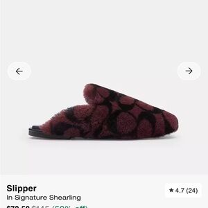 Plush Burgundy and Black Shearling Slippers